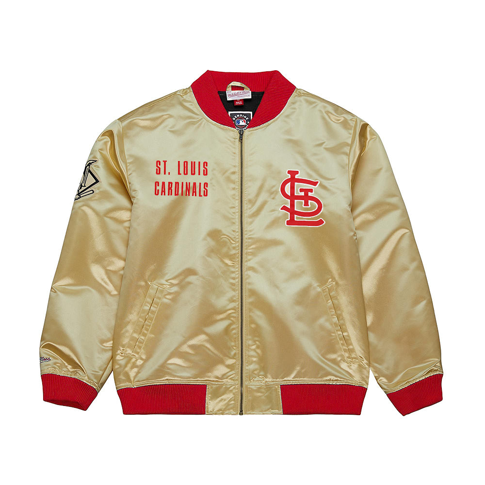 Mitchell & Ness St. Louis Cardinals Lightweight Gold Satin Jacket