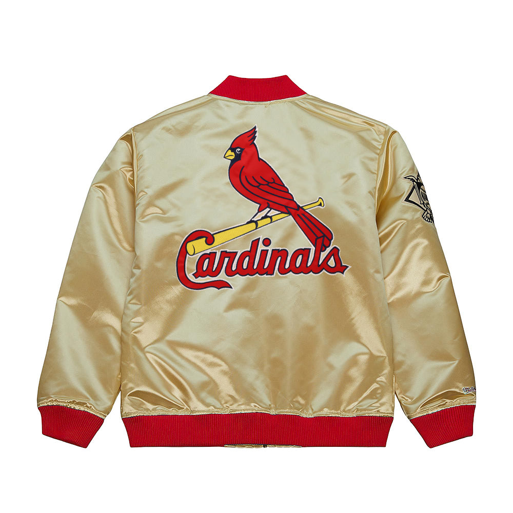 Mitchell & Ness St. Louis Cardinals Lightweight Gold Satin Jacket