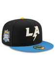 Los Angeles Chargers Black Blue 2 Tone 50th Anniversary SP 59Fifty Fitted