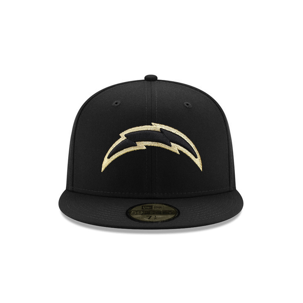 Los Angeles Chargers Black Gold Shield Logo SP 59Fifty Fitted