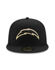 Los Angeles Chargers Black Gold Shield Logo SP 59Fifty Fitted
