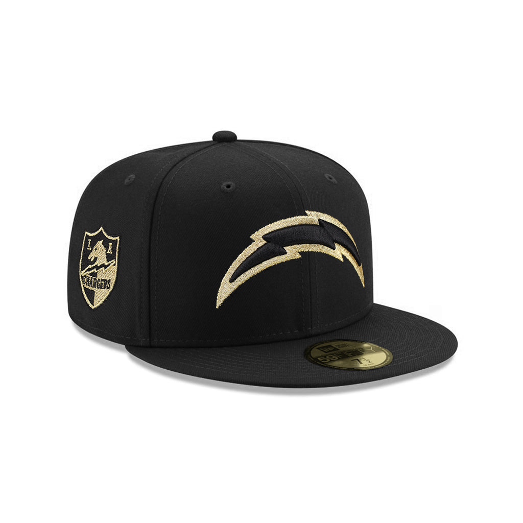 Los Angeles Chargers Black Gold Shield Logo SP 59Fifty Fitted