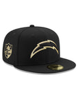 Los Angeles Chargers Black Gold Shield Logo SP 59Fifty Fitted