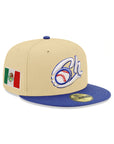 Charros De Jalisco Club De Beisbol Vegas Gold Royal 2 Tone Mexico Flag SP 59Fifty Fitted
