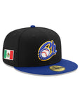 Charros De Jalisco Club De Beisbol Black Royal Mexico Flag SP 59Fifty Fitted