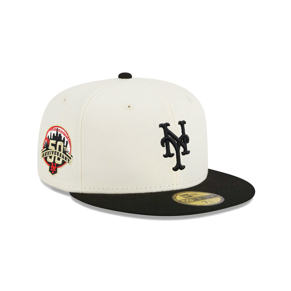 New York Mets Chrome Black 2 Tone 50th Anniversary SP 59Fifty