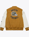 Oakland Raiders Brown Cream Dusted Collection Varsity Full-Snap Jacket
