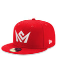 CrownMinded Scarlet Red On White 59Fifty Fitted