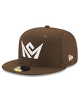 CrownMinded Walnut Brown On White 59Fifty Fitted