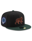 Chicago Cubs Black Dark Green 2 Tone Wrigley Field SP 59Fifty Fitted