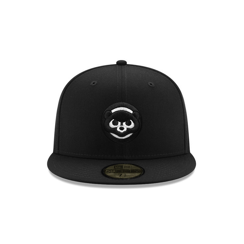 Chicago Cubs Black on White 59Fifty Fitted
