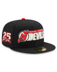 New Jersey Devils Wordmark 25th Anniversary SP NHL Black 59Fifty Fitted