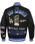 Pro Standard Los Angeles Dodgers 8 Time 2024 World Series Champions Satin Black Jacket