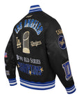 Pro Standard Los Angeles Dodgers 8 Time 2024 World Series Champions Satin Black Jacket