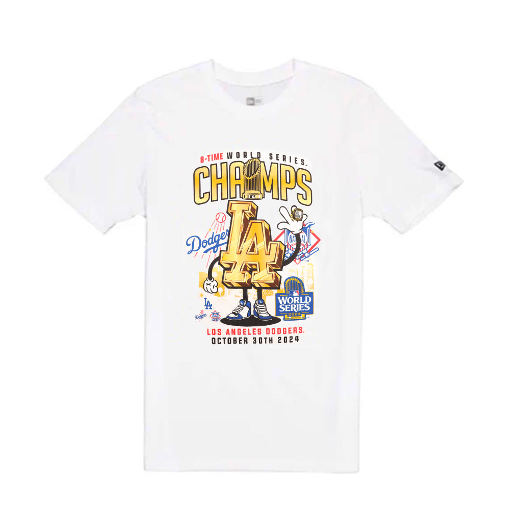 Tシャツ・カットソー New Era MLB LA Dodgers World Series Champions T-Shirt White LA M White Stadium 2024 WS Champs T-Shirt - The Locker Room