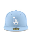 Los Angeles Dodgers Light Blue On White 59Fifty Fitted