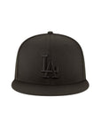 Los Angeles Dodgers Black On Black Back-to-Back 2024-2025 World Series Champions Circle Side Patch 59Fifty Fitted