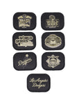 Los Angeles Dodgers Black Gold Velcro All Over Patches 59Fifty Fitted