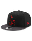 Los Angeles Dodgers Black Graphite Logo Grand MLB Snapback