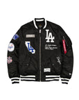 New Era X Alpha Industries Los Angeles Dodgers MA-1 Bomber Jacket Black