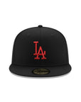 Los Angeles Dodgers Black Metallic Red 100th Anniversary SP 59Fifty Fitted
