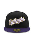 Los Angeles Dodgers Black Purple 2 Tone 8X World Series Champions Ring SP 59Fifty Fitted