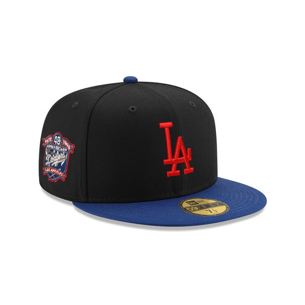 Los Angeles Dodgers Black Blue Tone 40th Anniversary SP 59Fifty