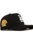 Los Angeles Dodgers Black On White Gold 100th Anniversary SP 9Forty A-Frame Snapback