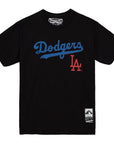 Mitchell & Ness Los Angeles Dodgers Black Multi-Logo Tee