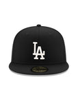 Los Angeles Dodgers Black on White Metal Badge 59Fifty Fitted