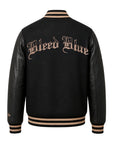 New Era Los Angeles Dodgers Bleeding Dodger Blue Heritage Black Varsity Jacket