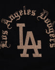 New Era Los Angeles Dodgers Bleeding Dodger Blue Heritage Black Varsity Jacket