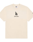 New Era Los Angeles Dodgers Bleeding Dodger Blue Heritage Egg Shell Tee