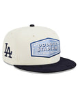 Los Angeles Dodgers Chrome Navy Corduroy 2 Tone Team Logo Side Patch 59Fifty Fitted