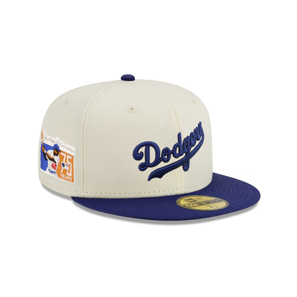 Brooklyn Dodgers Wordmark Chrome Royal 2 Tone Jackie Robinson 75th Anniversary SP 59Fifty Fitted