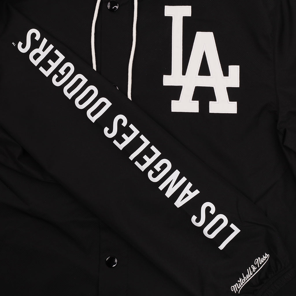 Mitchell & Ness Los Angeles Dodgers Black Mexico Hooded Coaches Jacket
