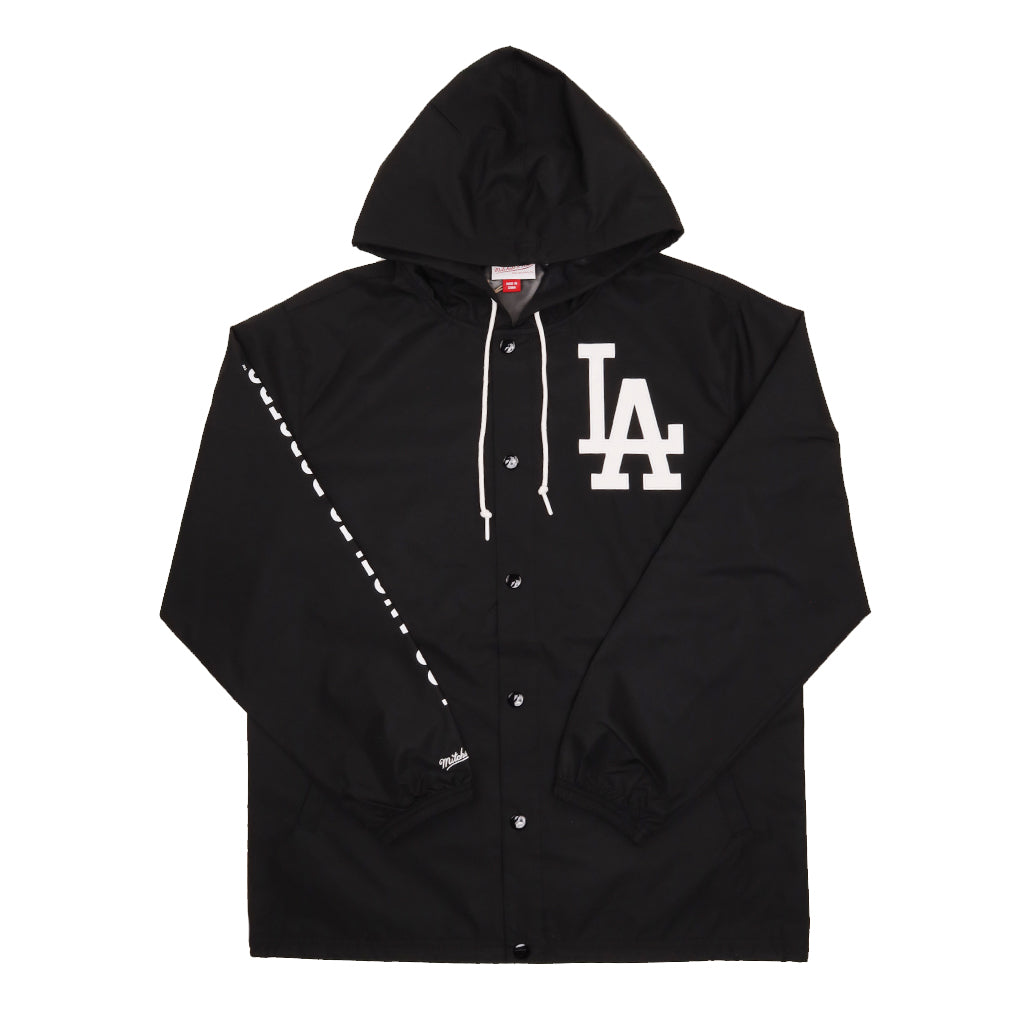 Mitchell & Ness Los Angeles Dodgers Black Mexico Hooded Coaches Jacket