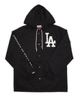 Mitchell & Ness Los Angeles Dodgers Black Mexico Hooded Coaches Jacket