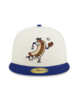 Los Angeles Dodgers Dodger Dog Mascot Chrome Royal 2 Tone Stadium 60th Anniversary SP 59Fifty Fitted