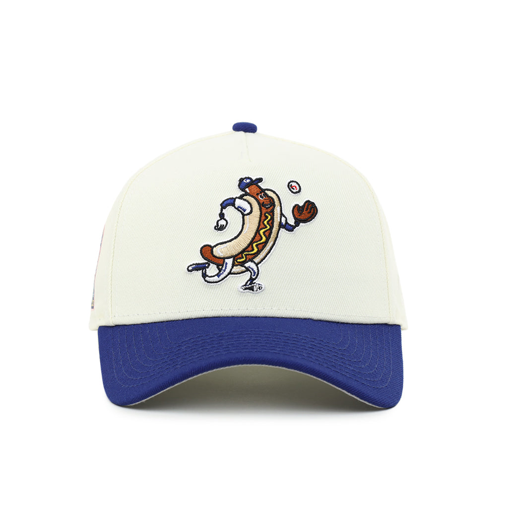Los Angeles Dodgers Dodger Dog Chrome Royal 2 Tone Stadium 60th Anniversary SP 9Forty A-Frame Snapback