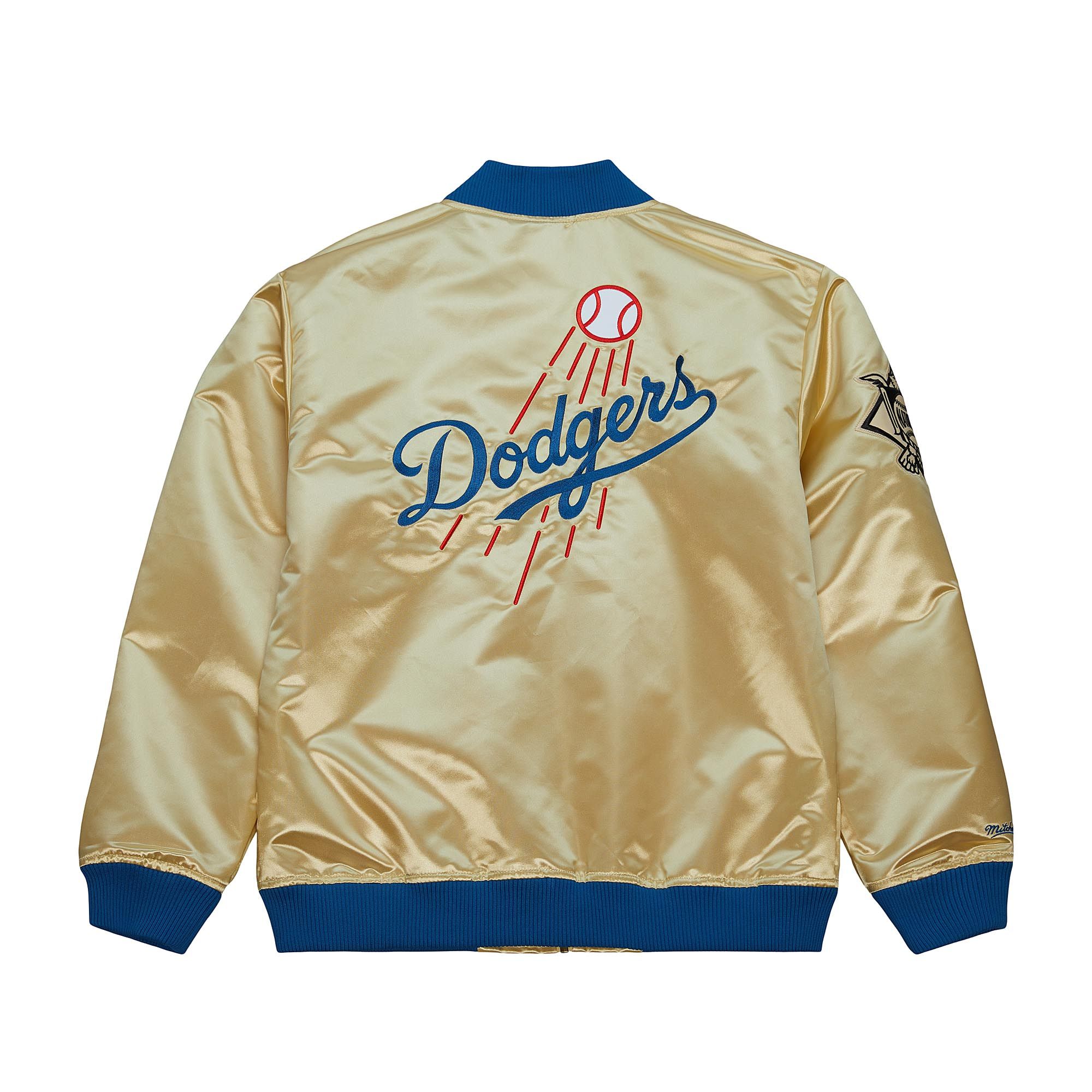 Mitchell & Ness Los Angeles Dodgers Lightweight Gold Satin Jacket