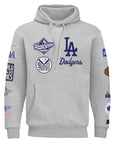 Starter Los Angeles Dodgers Heather Gray 9X World Series Champions Pullover Hood