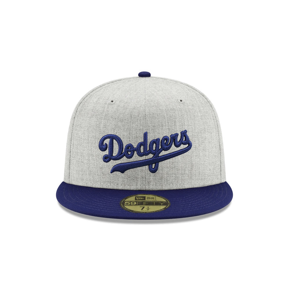 Brooklyn Dodgers Wordmark Heather Gray Royal 2 Tone Jackie Robinson 75th Anniversary SP 59Fifty Fitted