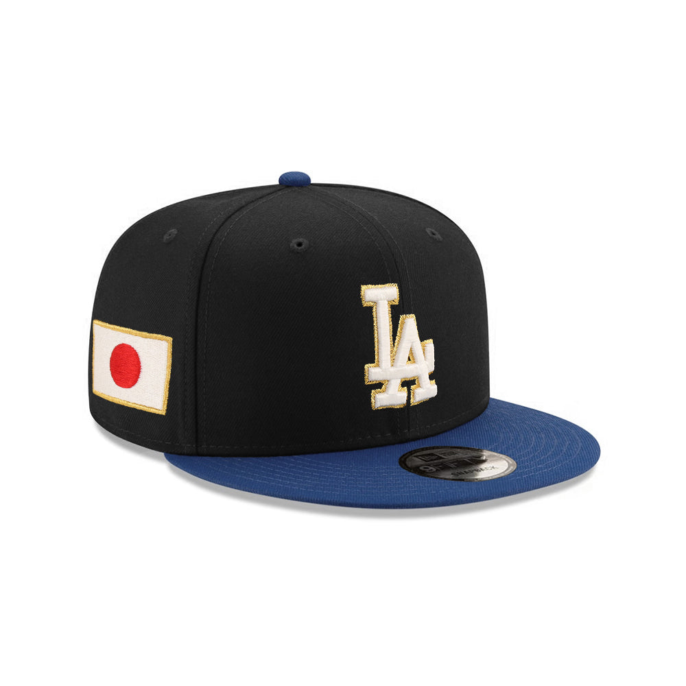 LA Dodgers キャップ 正規品 Los Angeles Dodgers X Japan Black Blue 2 Tone 9Fifty Snapback