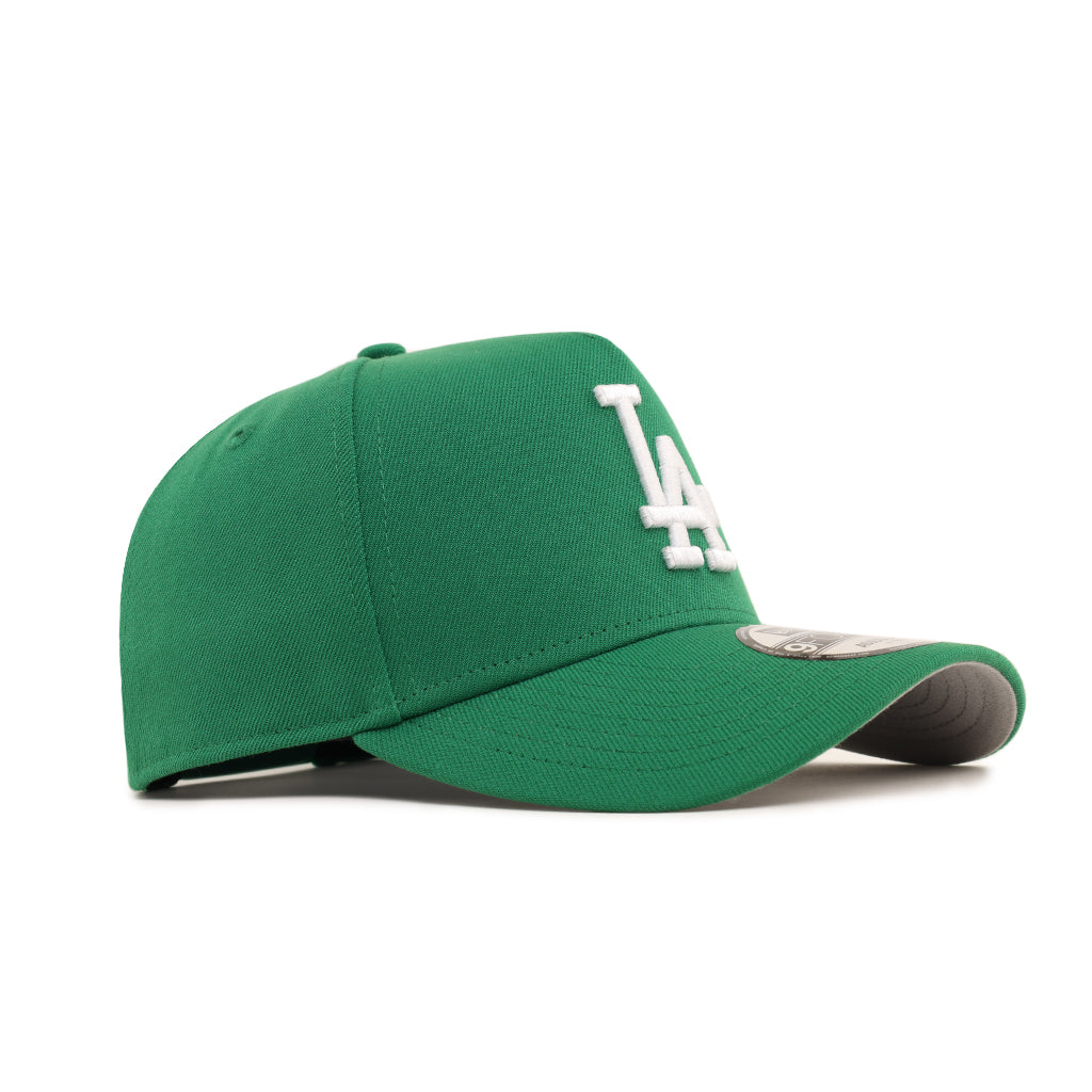 Los Angeles Dodgers Kelly Green On White 9Forty A-Frame Snapback