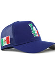 Los Angeles Dodgers Royal Mexico Flag SP 9Forty A-Frame Trucker Snapback