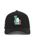 Los Angeles Dodgers Black Mexico Flag SP 9Forty A-Frame Trucker Snapback