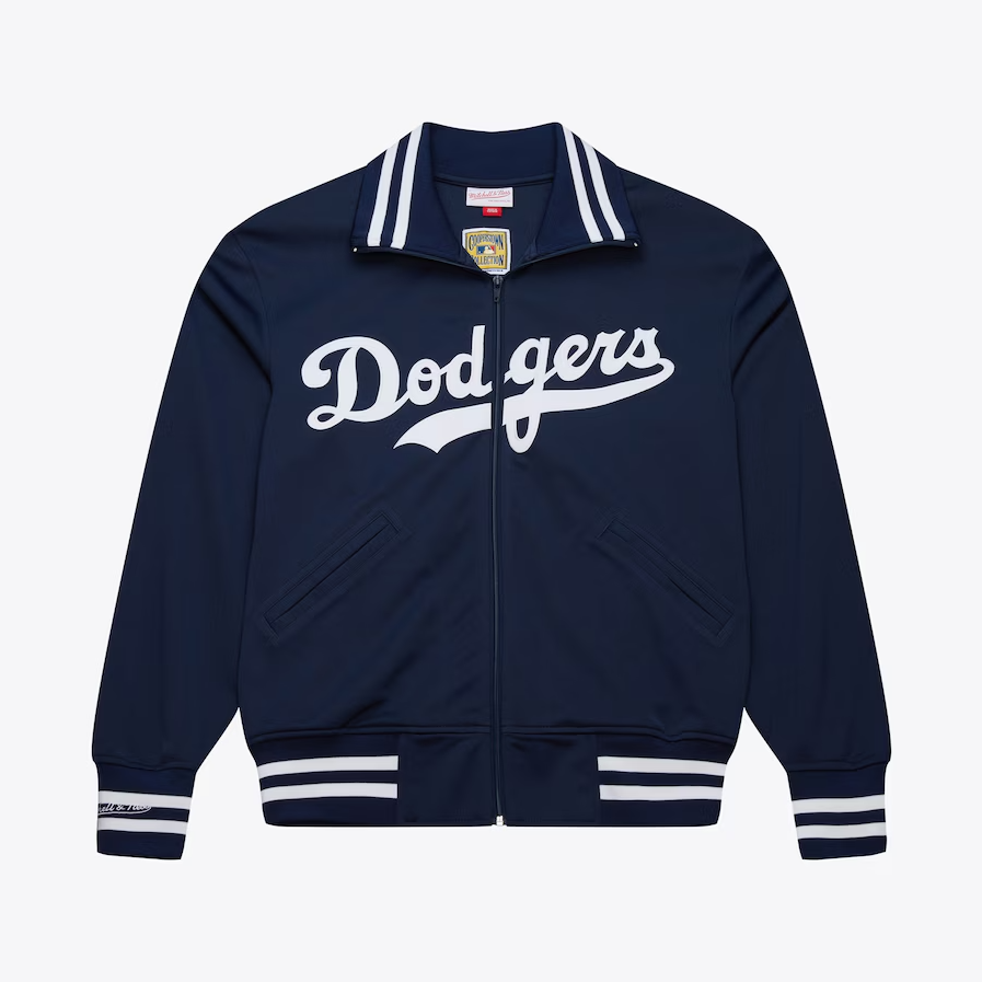 Mitchell&Ness Dodgers ジャケット Mitchell & Ness Los Angeles Dodgers Navy On White Batting