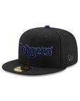 Los Angeles Dodgers Old English Black 59Fifty Fitted