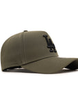 Los Angeles Dodgers Olive On Black 9Forty A-Frame Snapback